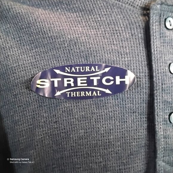 Men Official Licensed U.S. Polo Assn. Blue Natural Stretch Thermal Shirt Sm. NWT - Picture 2 of 8